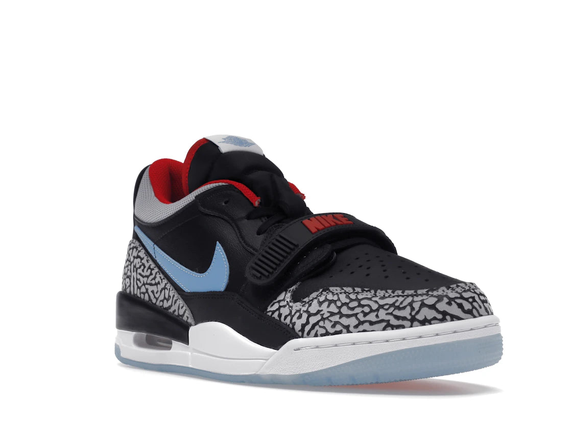 Jordan Legacy 312 Low Black Valor Blue - vue secondaire A