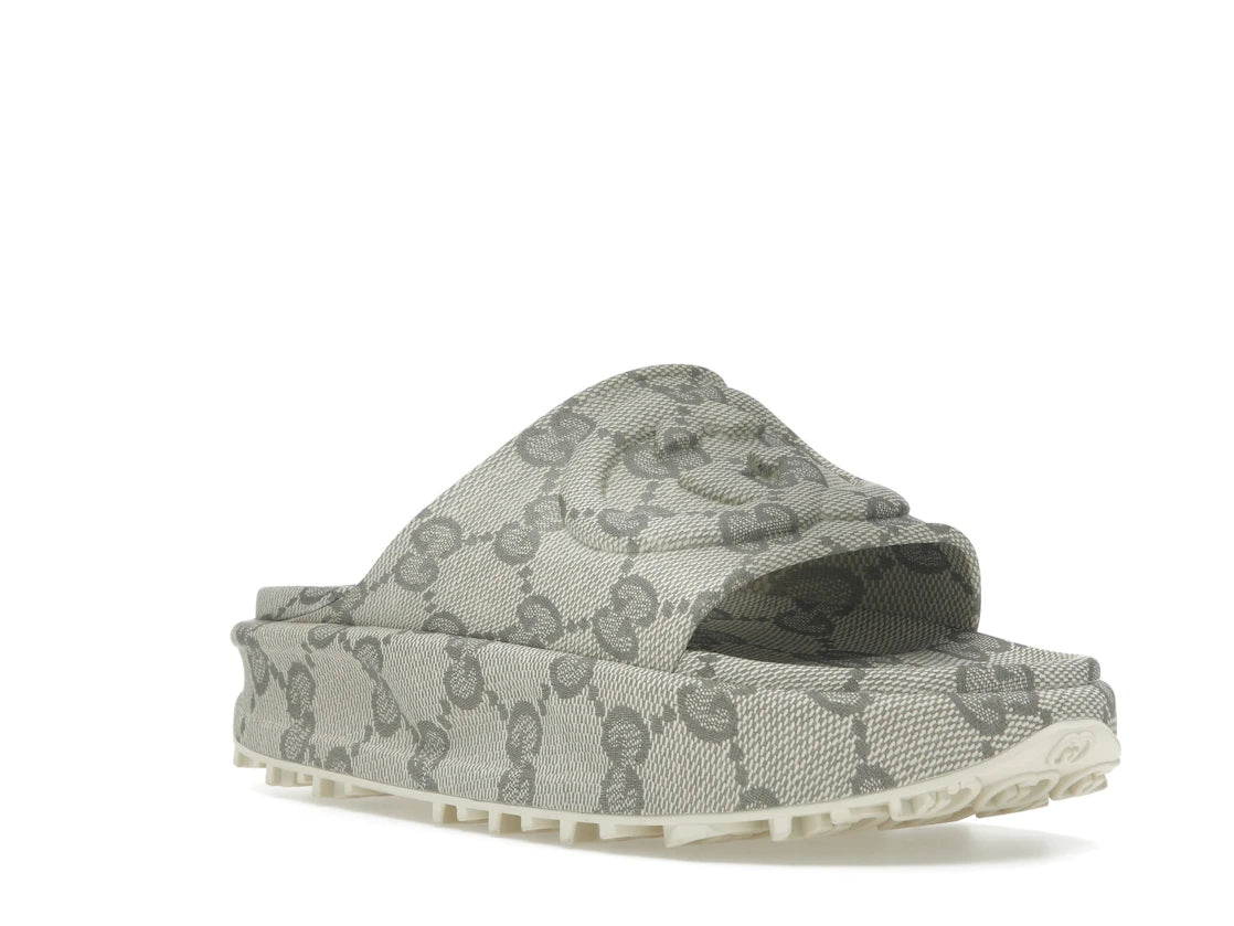 Gucci GG Slide Sandal Interlocking G Beige Ebony - vue secondaire A