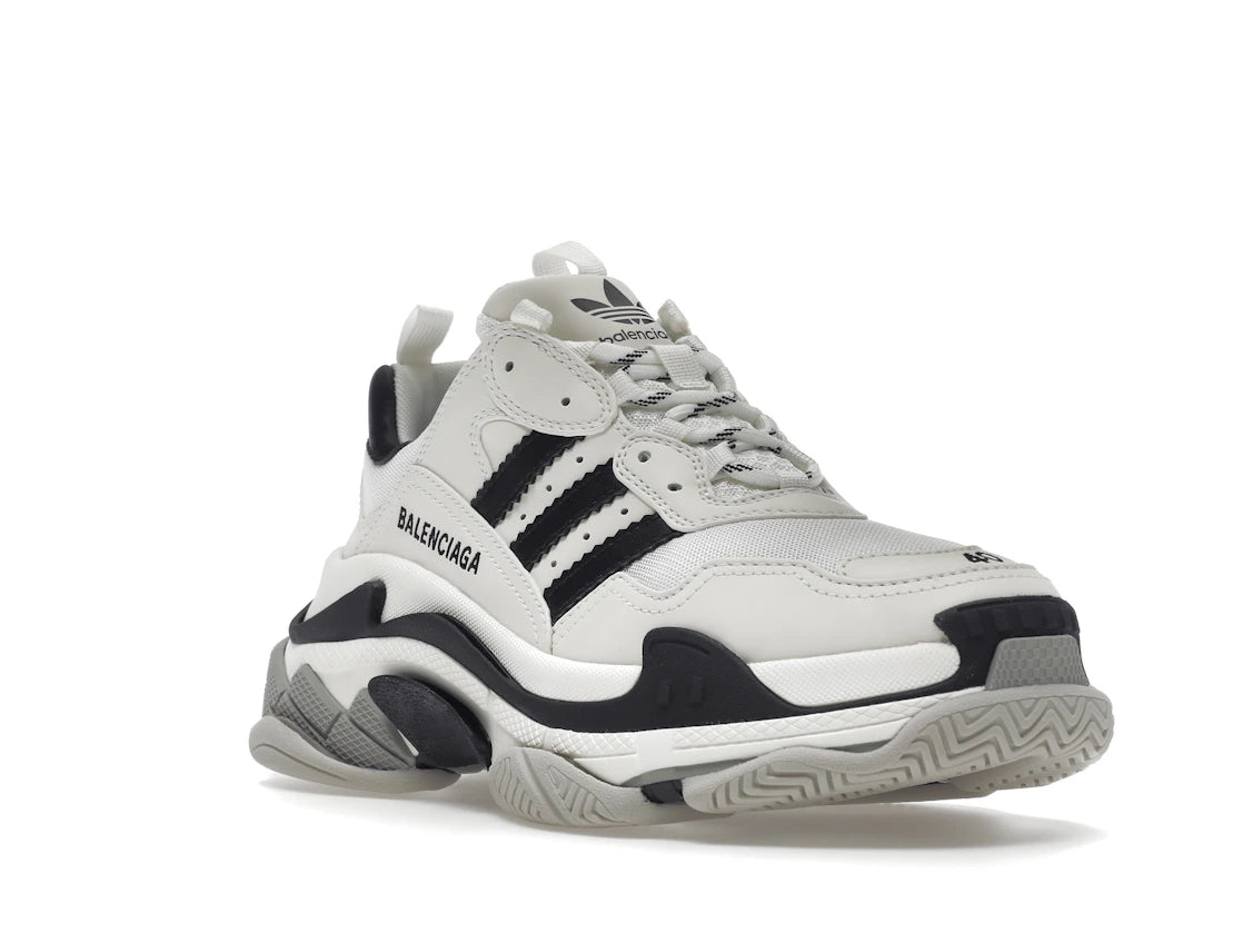 Balenciaga x adidas Triple S White Black (Women's) - vue secondaire A