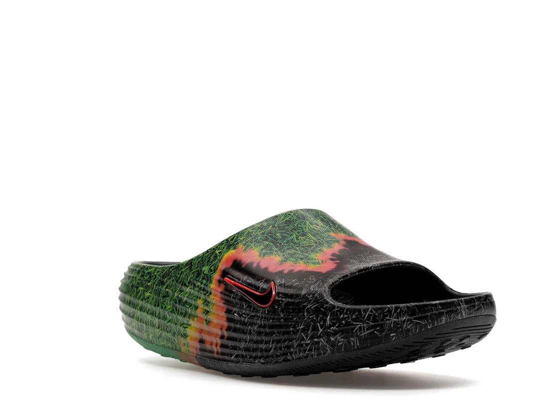 Nike ReactX Rejuven8 Slide .SWOOSH Touch Grass Dark Smoke Grey Kelly Green - vue secondaire A