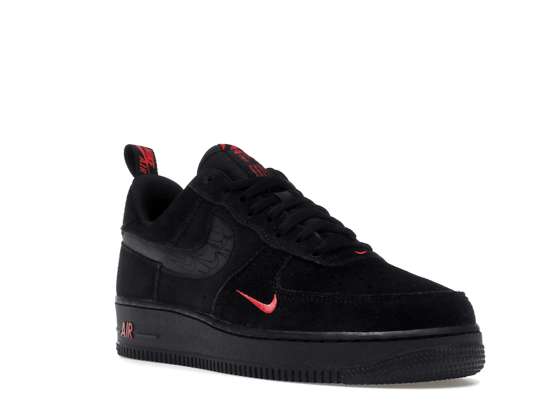 Nike Air Force 1 Low Multi-Swoosh Black Crimson - vue secondaire A