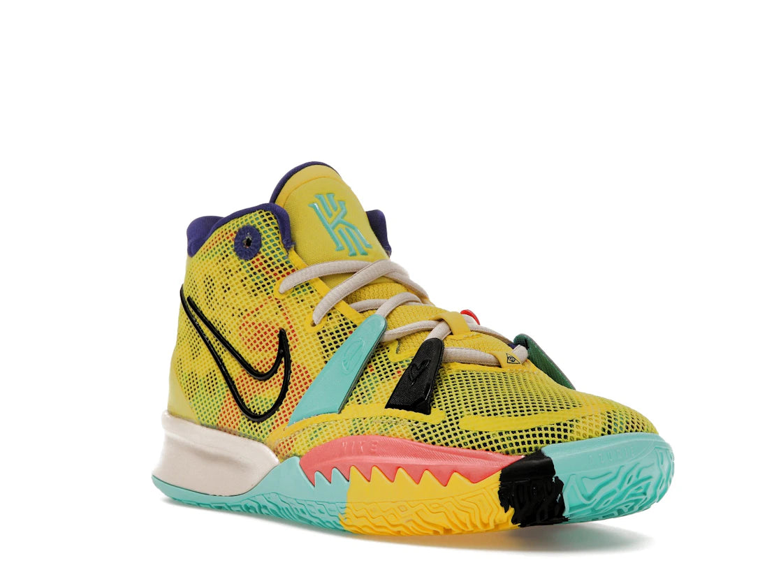 Nike Kyrie 7 1 World 1 People Electric Yellow (GS) - vue secondaire A