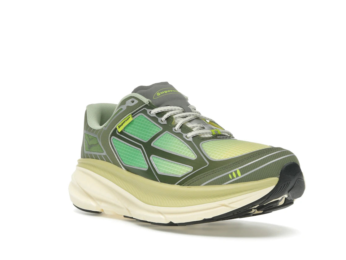 Hoka One One Clifton One9 Supervsn Green Flash - vue secondaire A