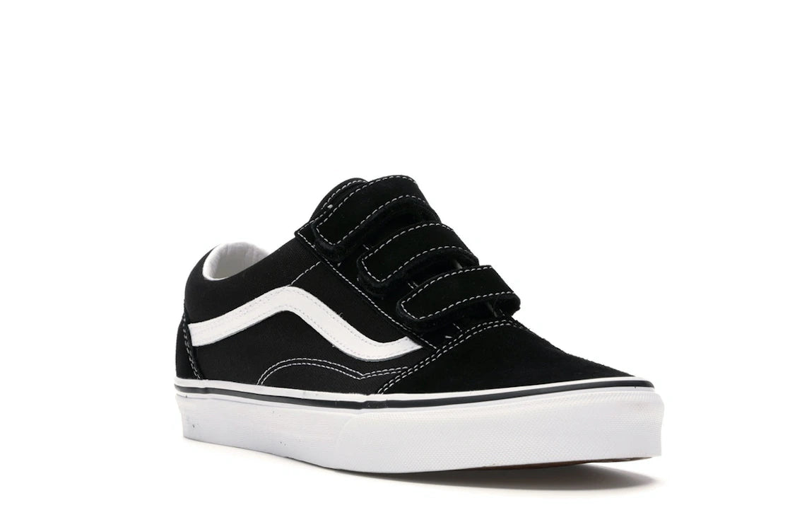 Vans Old Skool Velcro Black White - vue secondaire A