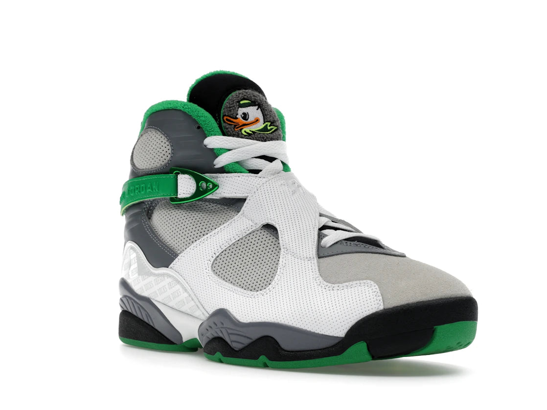 Jordan 8 Retro University of Oregon PE Pure Platinum - vue secondaire A