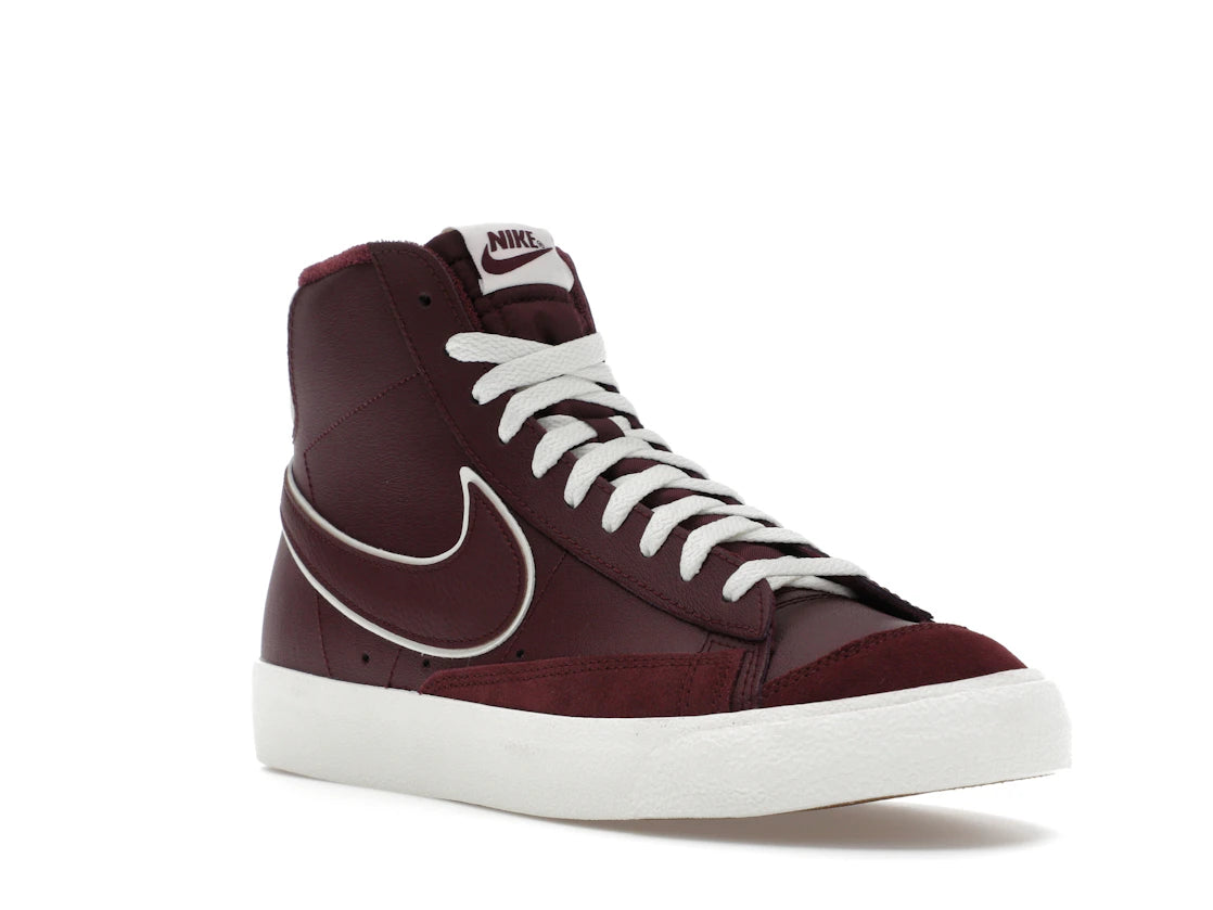 Nike Blazer Mid 77 Premium Night Maroon - vue secondaire A