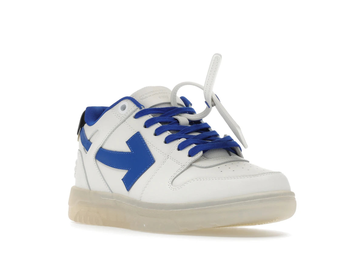 OFF-WHITE Out Of Office OOO Low Tops White Navy Blue - vue secondaire A