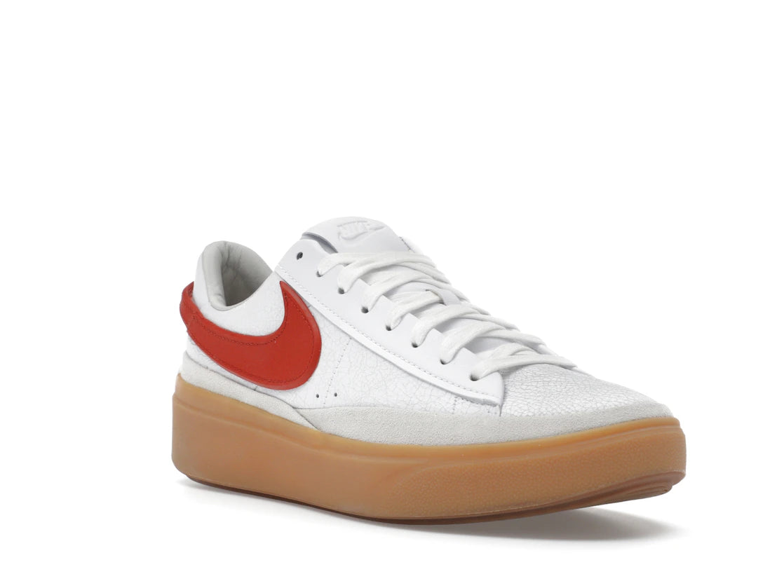 Nike Blazer Phantom Low White Dragon Red Gum - vue secondaire A