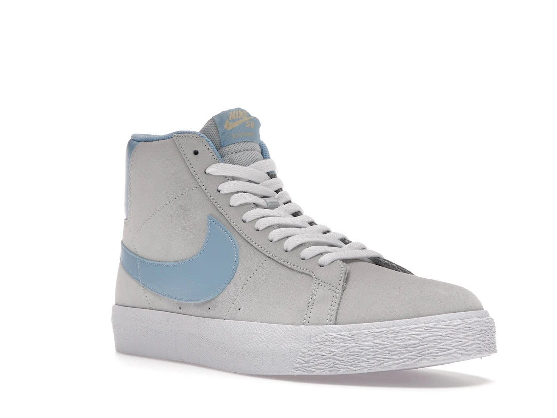 Nike SB Blazer Mid Soft Grey Baby Blue - vue secondaire A