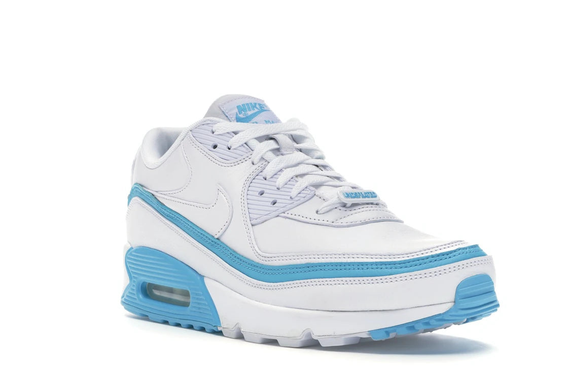 Nike Air Max 90 Undefeated White Blue Fury - vue secondaire A