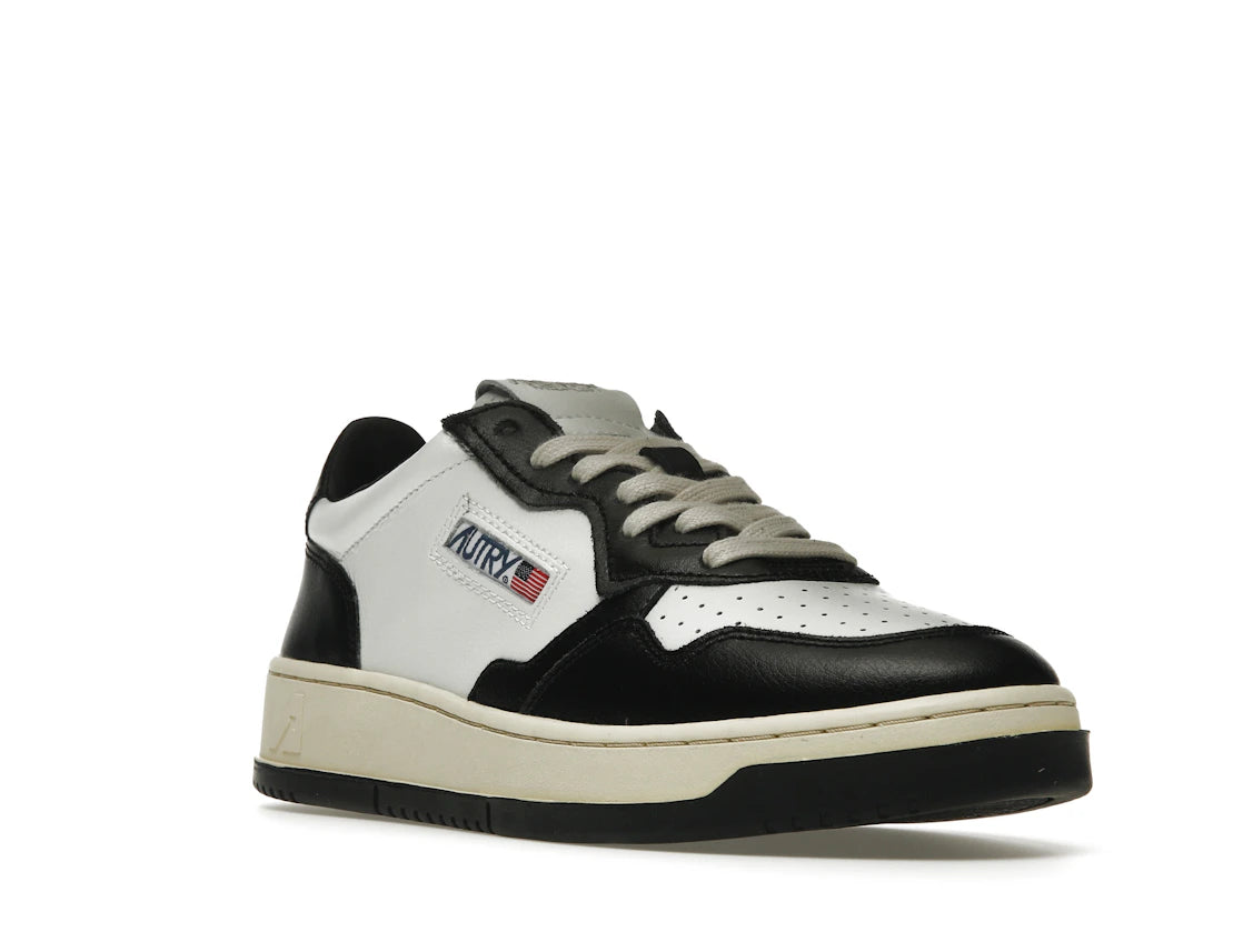 Autry Medalist Leather Low Black White - vue secondaire A