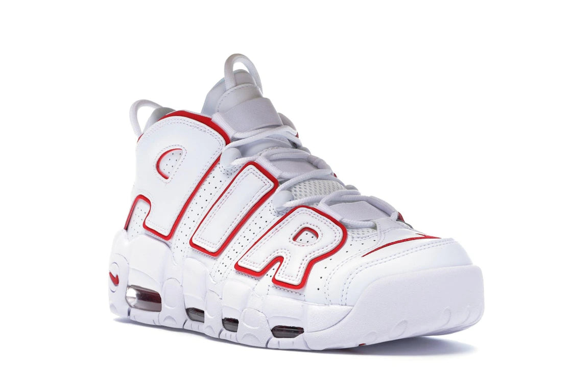 Nike Air More Uptempo White Varsity Red Outline - vue secondaire A