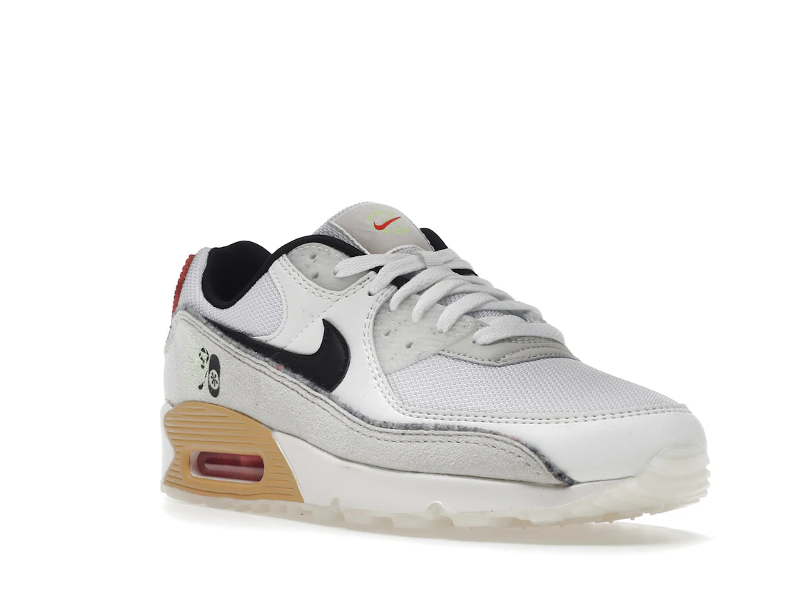 Nike Air Max 90 SE Swoosh Fiber White - vue secondaire A