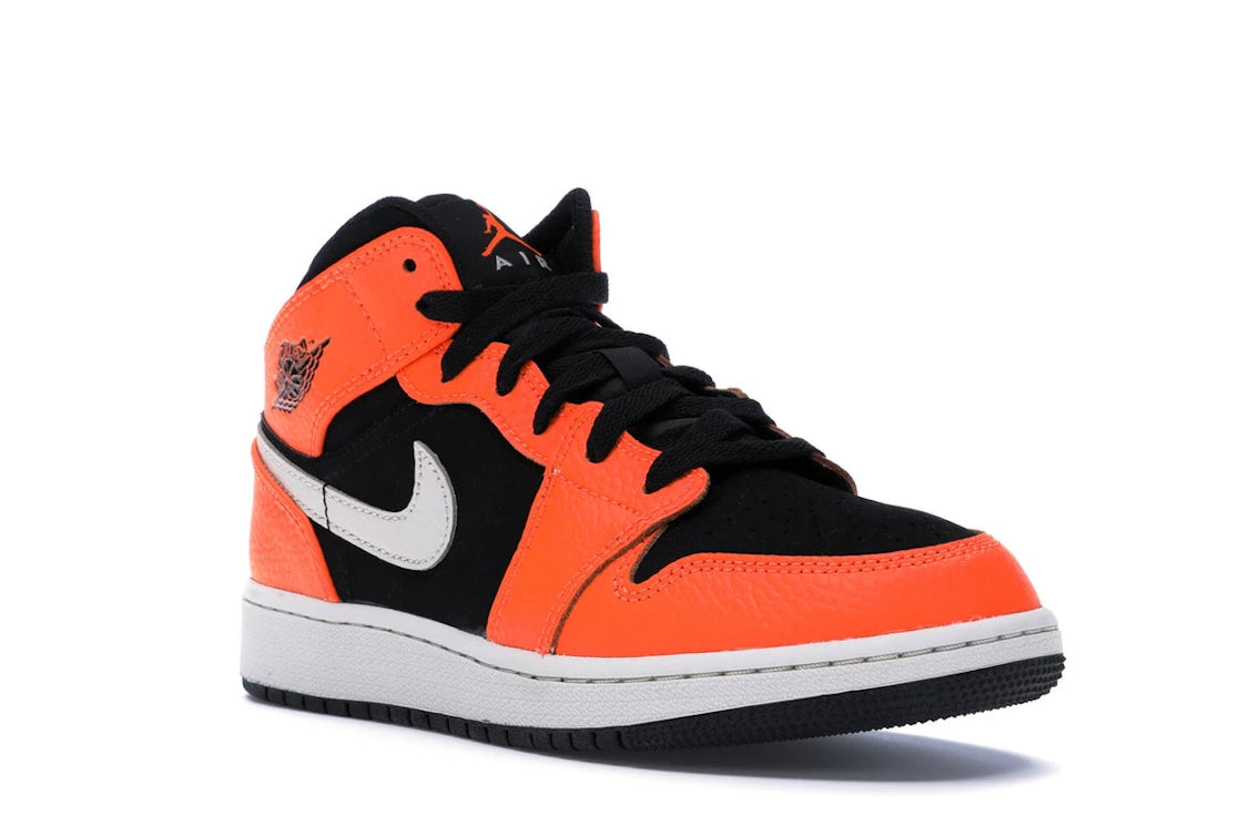 Jordan 1 Mid Black Cone (GS) - vue secondaire A
