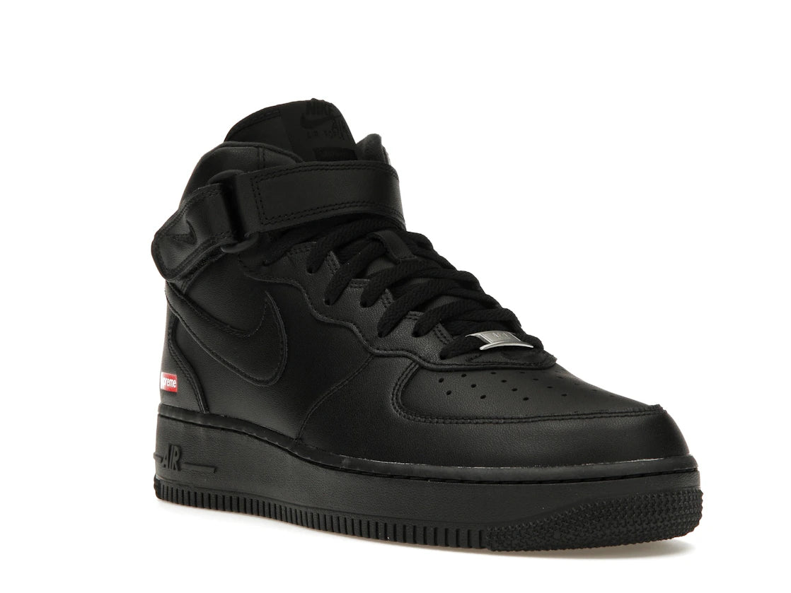 Nike Air Force 1 Mid Supreme Black - vue secondaire A