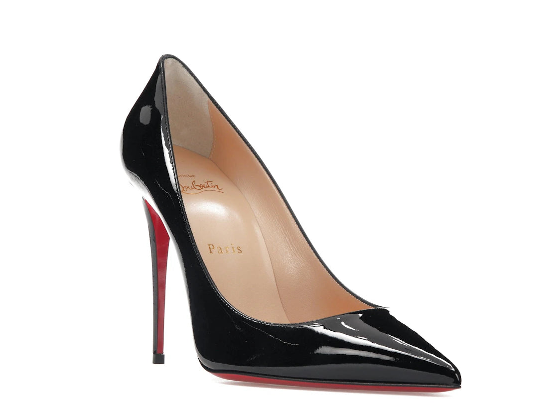 Christian Louboutin Kate 100mm Pump Black Patent Leather - vue secondaire A