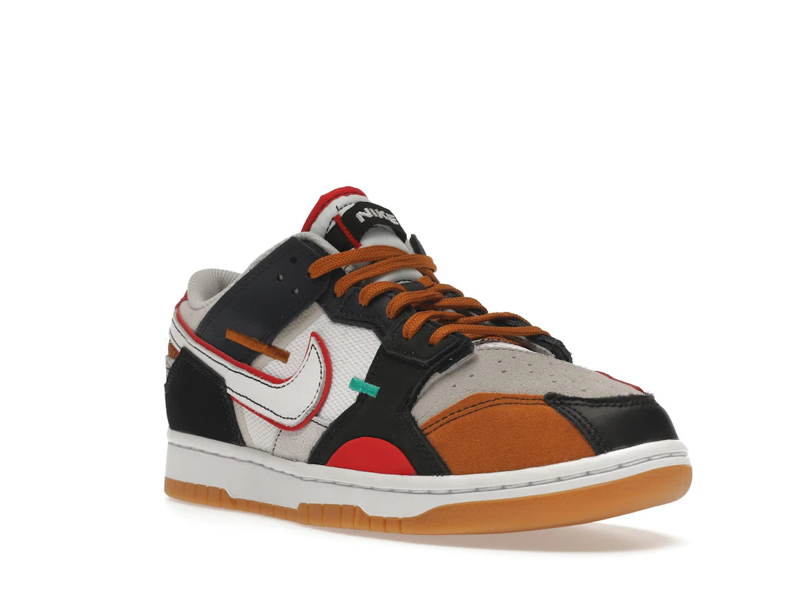 Nike Dunk Low Scrap Black Grey University Red - vue secondaire A