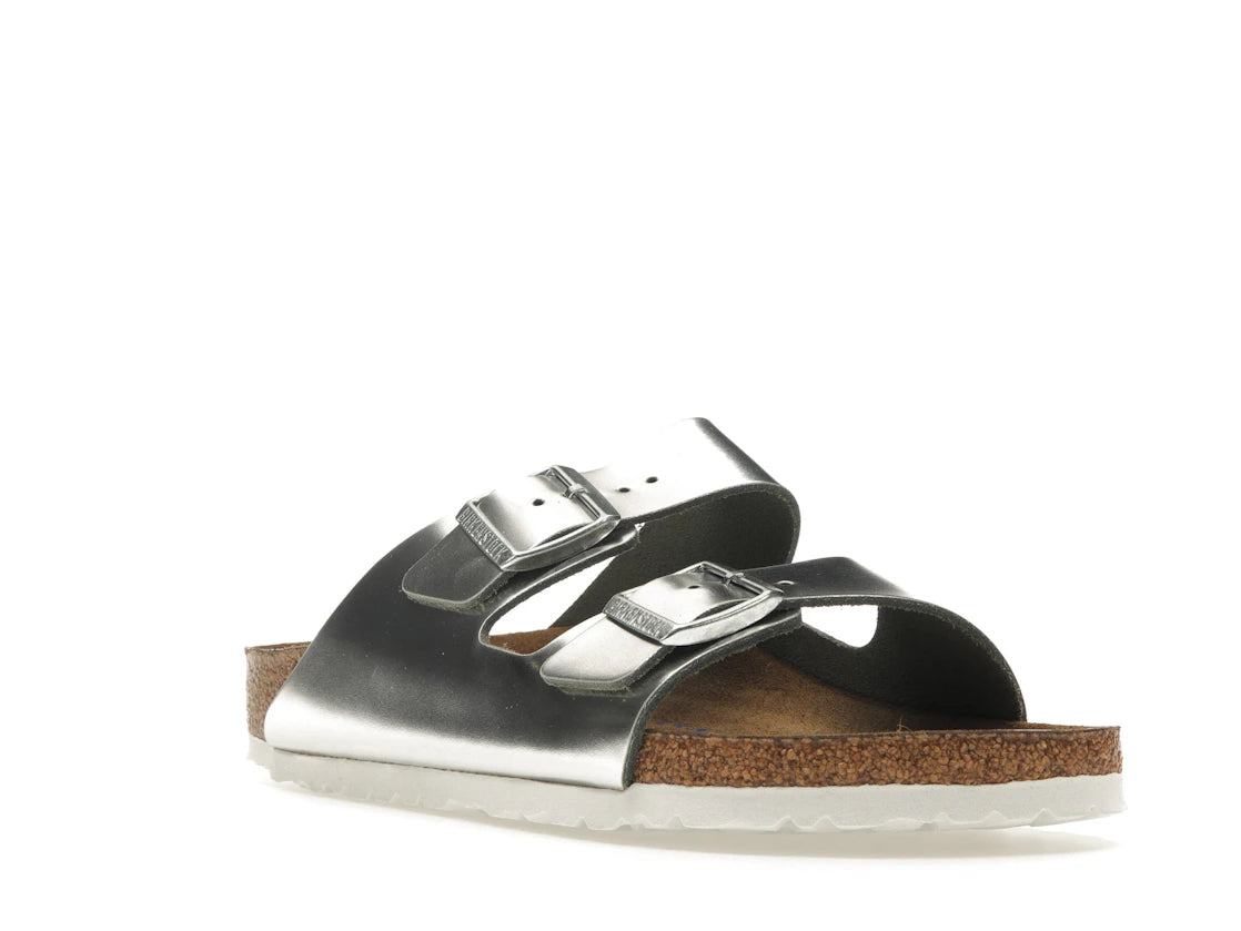 Birkenstock Arizona Softbed Metallic Silver (Women's) - vue secondaire A