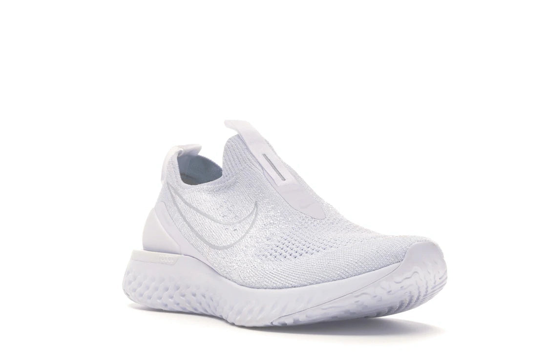 Nike Epic Phantom React Flyknit White Pure Platinum (Women's) - vue secondaire A