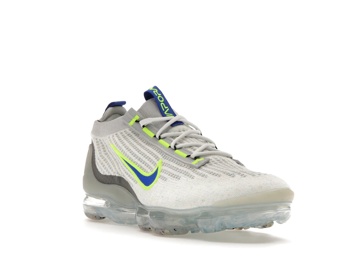 Nike Air VaporMax 2021 White Royal Volt - vue secondaire A