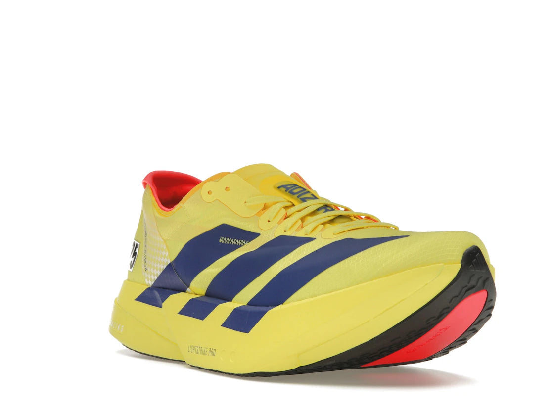 adidas Adizero Adios Pro 4 Yellow Navy - vue secondaire A