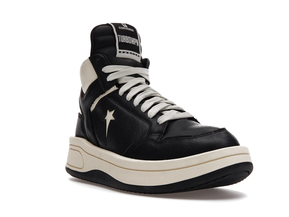 Converse TURBOWPN Mid Rick Owens DRKSHDW Black Cloud Cream - vue secondaire A