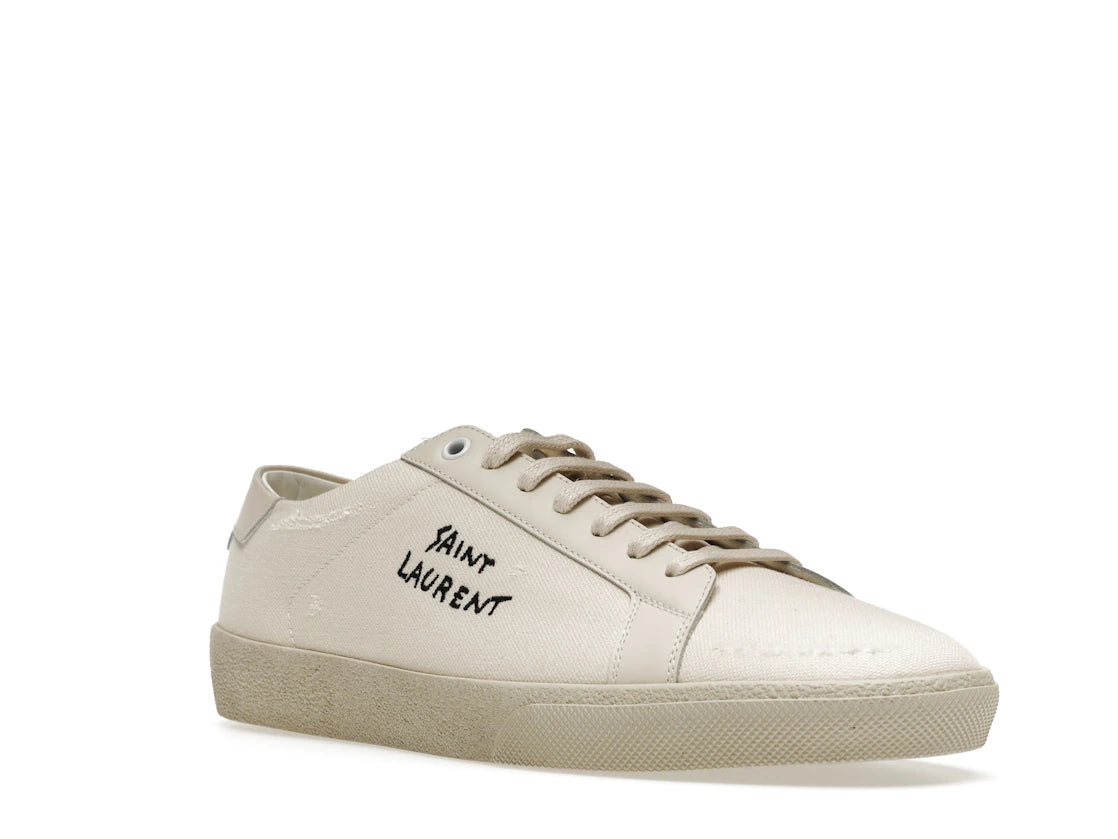 Saint Laurent Court Classic SL/06 Low Distressed Cream - vue secondaire A