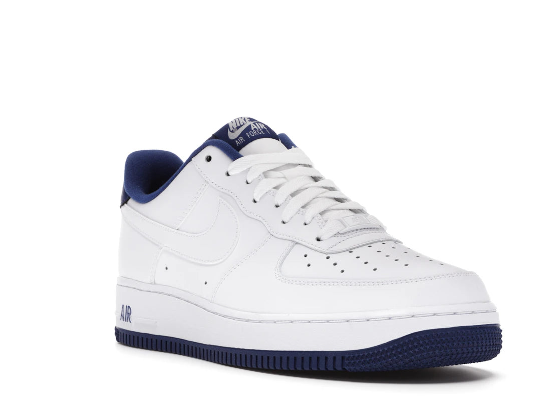 Nike Air Force 1 Low White Deep Royal Blue - vue secondaire A