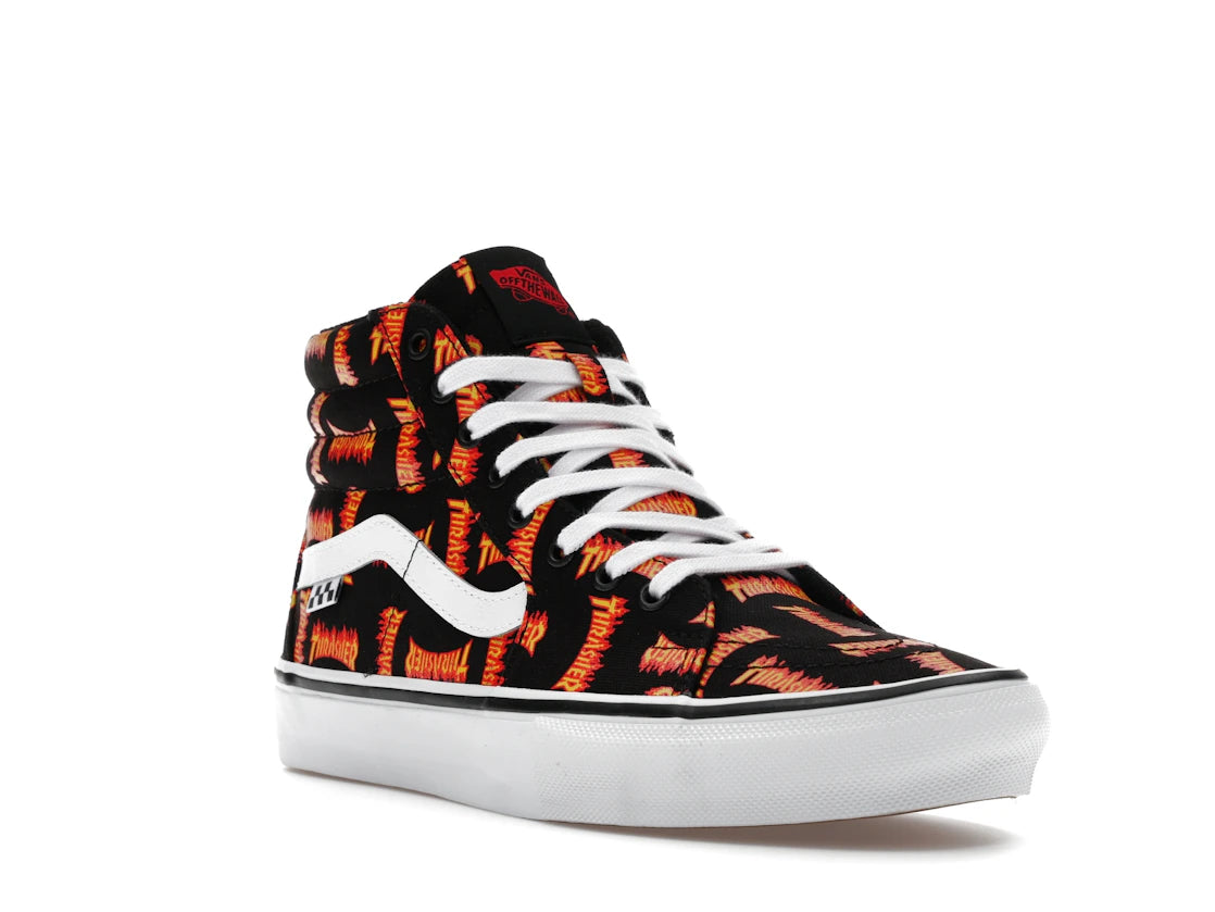 Vans Sk8-Hi Thrasher Allover Logo Black - vue secondaire A