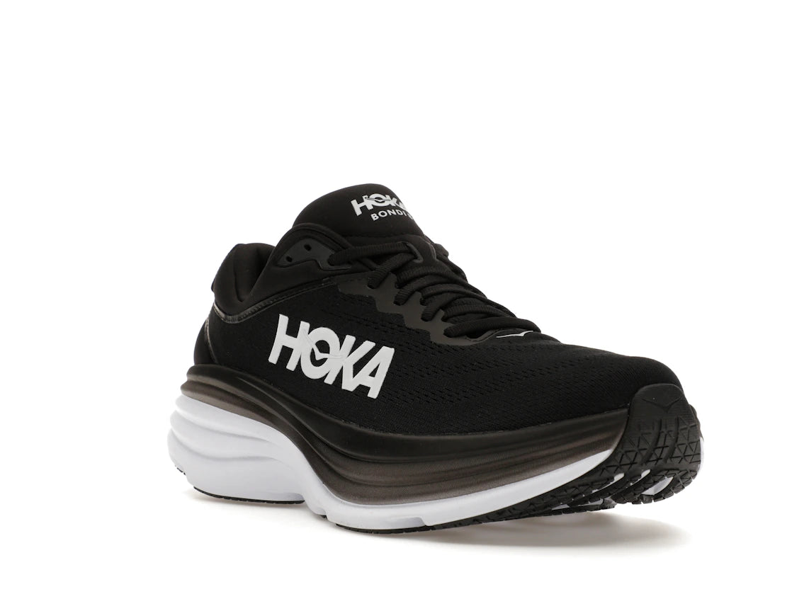 Hoka One One Bondi 8 Black White - vue secondaire A