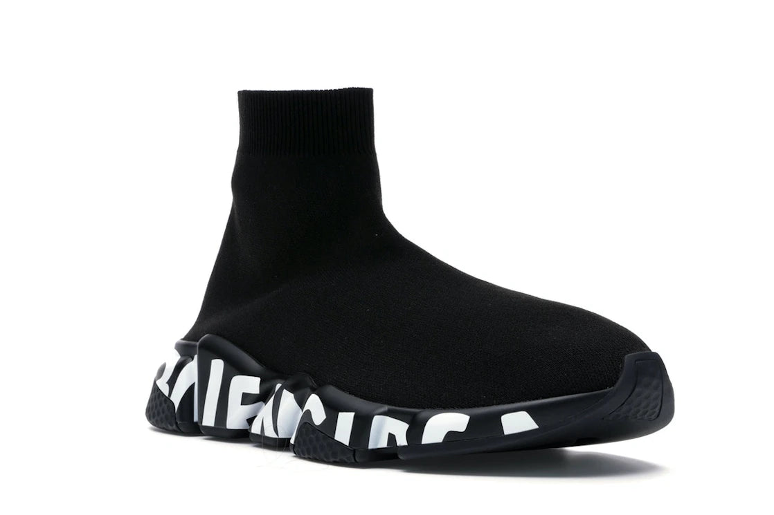 Balenciaga Speed Graffiti Trainers Black - vue secondaire A
