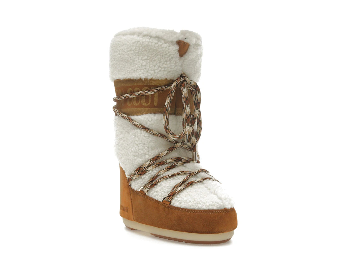 Moon Boot Icon Shearling Boot Whisky Off White - vue secondaire A