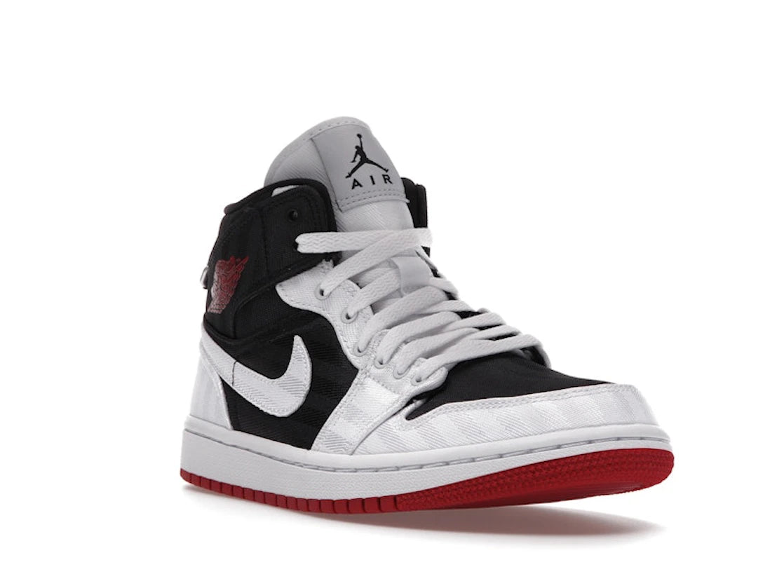 Jordan 1 Mid SE Utility Canvas White Black Gym Red (Women's) - vue secondaire A