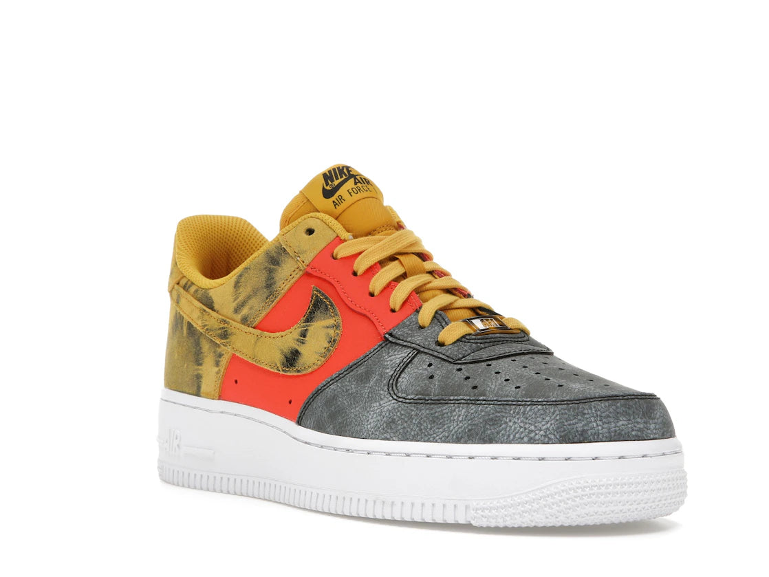 Nike Air Force 1 Low Tie Dye Dark Sulphur - vue secondaire A