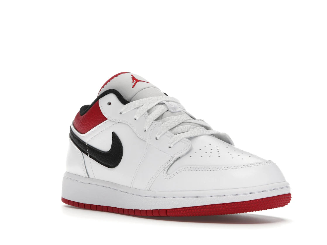 Jordan 1 Low White Gym Red (GS) - vue secondaire A