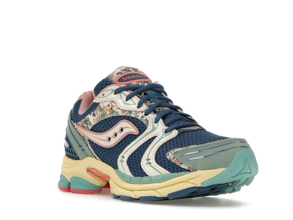 Saucony ProGrid Triumph 4 Floral Blue Beige - vue secondaire A
