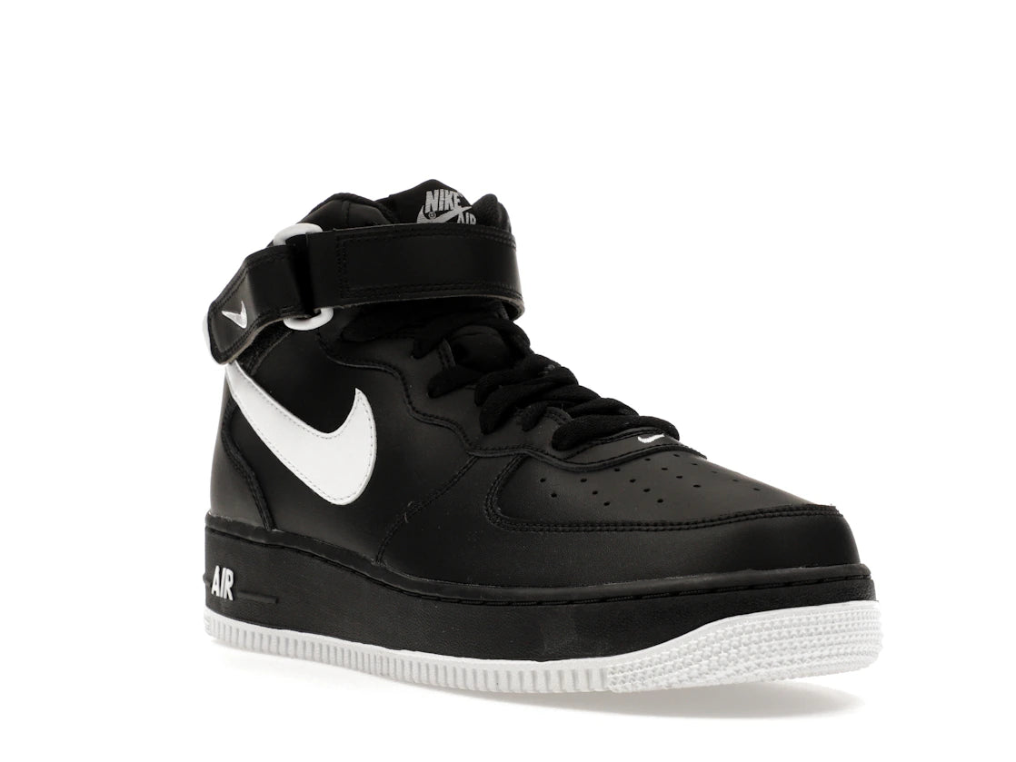 Nike Air Force 1 Mid '07 Black White Sole - vue secondaire A