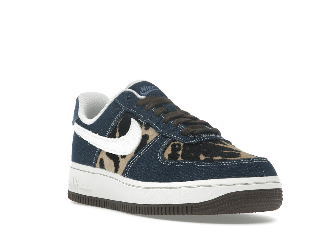 Nike Air Force 1 Low Cheetah Blue Denim (Women's) - vue secondaire A