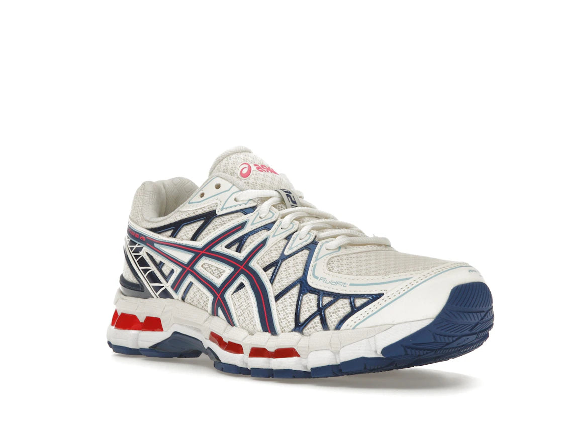 ASICS Gel-Kayano 20 Creme Blau Rot - vue secondaire A