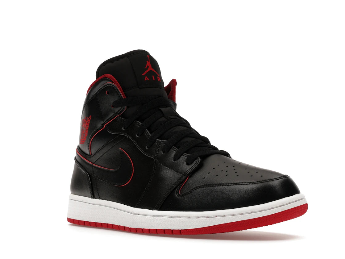 Jordan 1 Retro Mid Black Red White - vue secondaire A