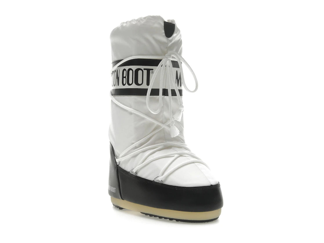 Moon Boot Icon Nylon Boot Black White - vue secondaire A