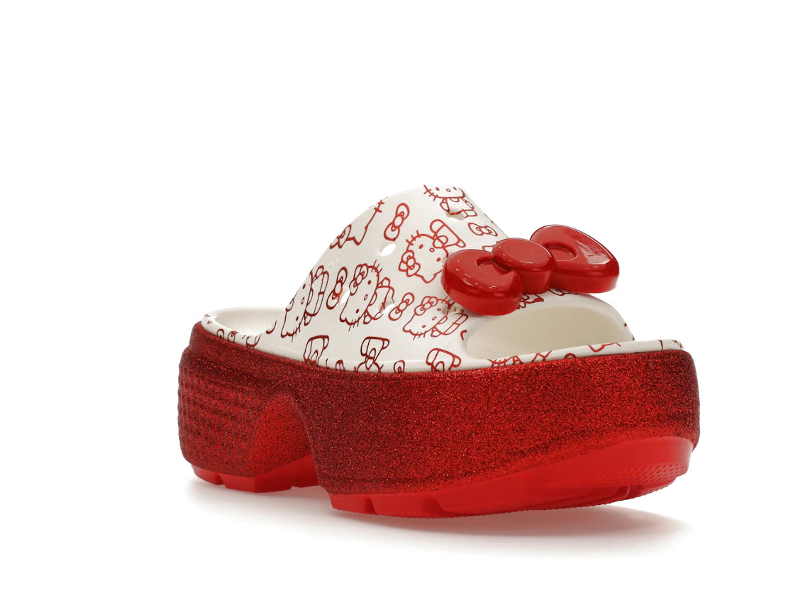 Crocs Stomp Slide Hello Kitty 50th Anniversary Red Glitter - vue secondaire A