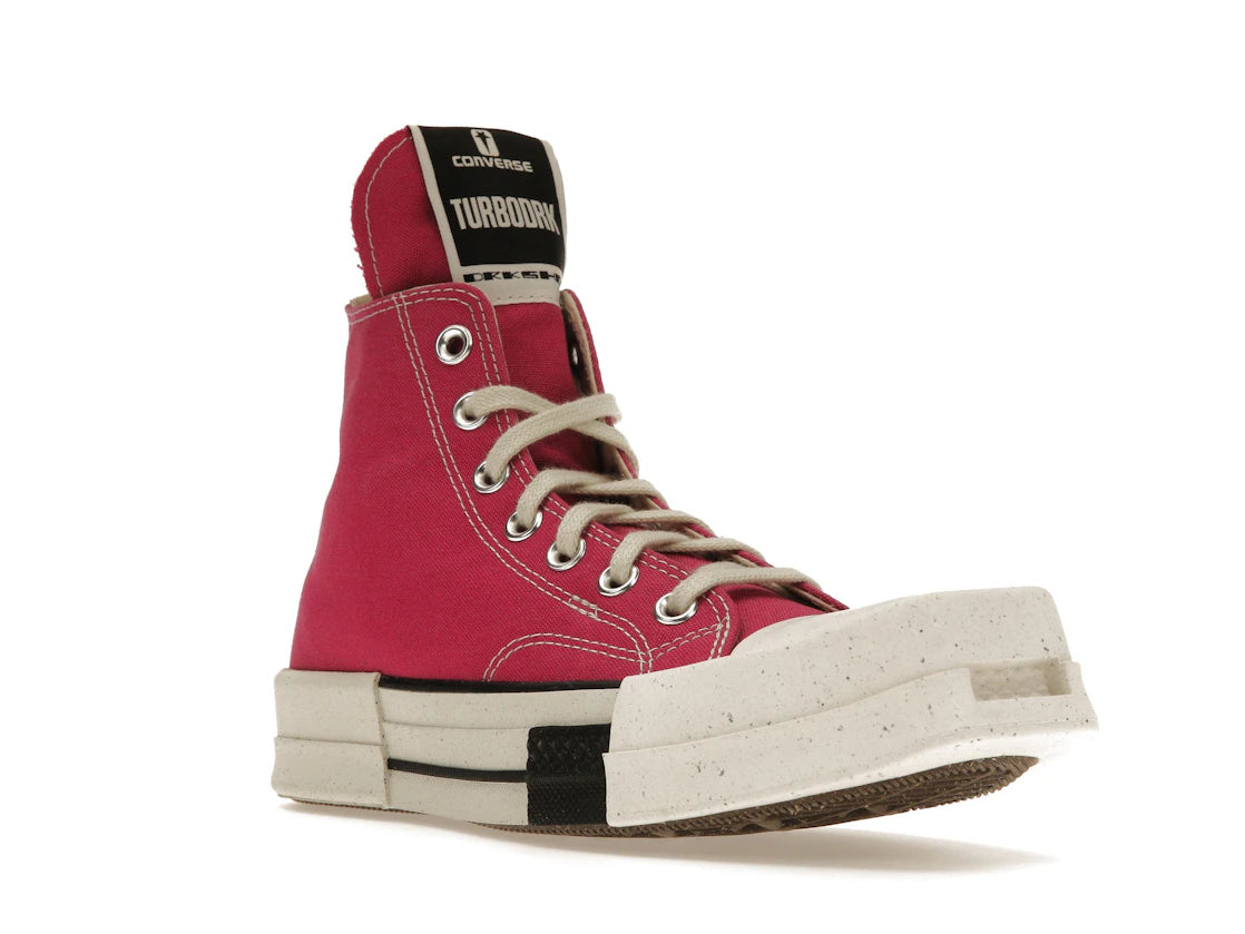 Converse TURBODRK Laceless Chuck Taylor All Star 70 Hi Rick Owens DRKSHDW Cactus Flower Pink - vue secondaire A