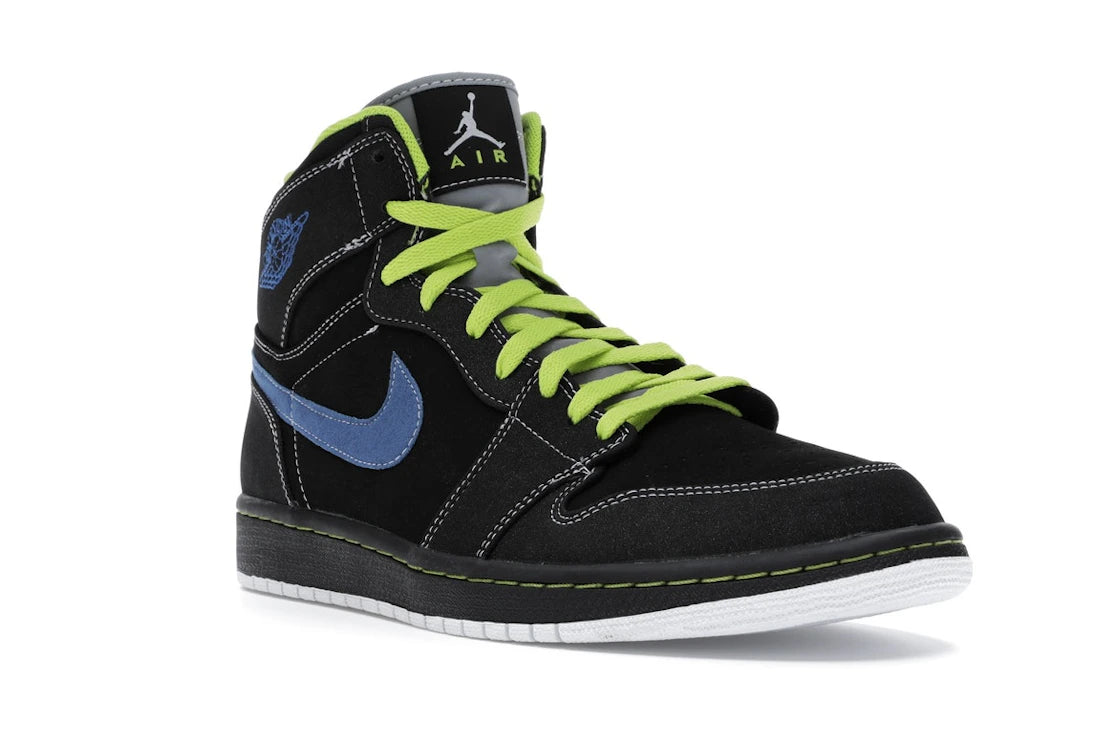 Jordan 1 Retro High Black Cyber Blue Sapphire - vue secondaire A
