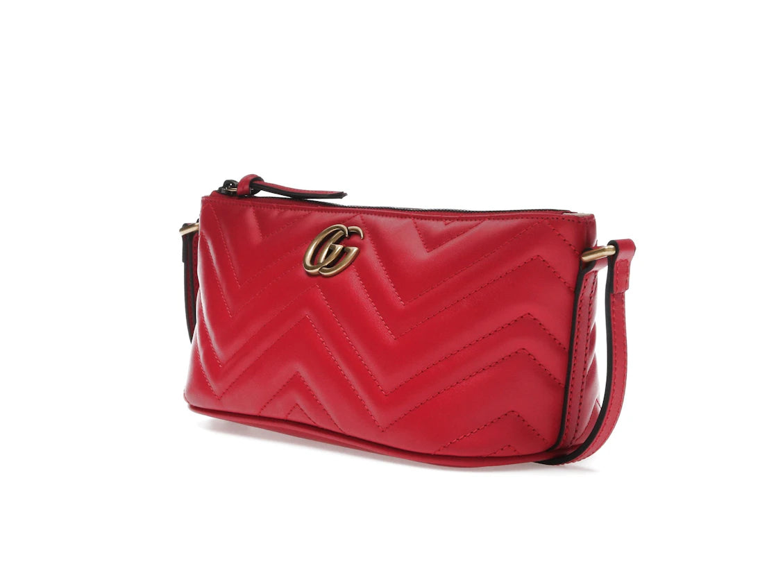 Gucci Marmont GG Small Shoulder Bag Red - vue secondaire A
