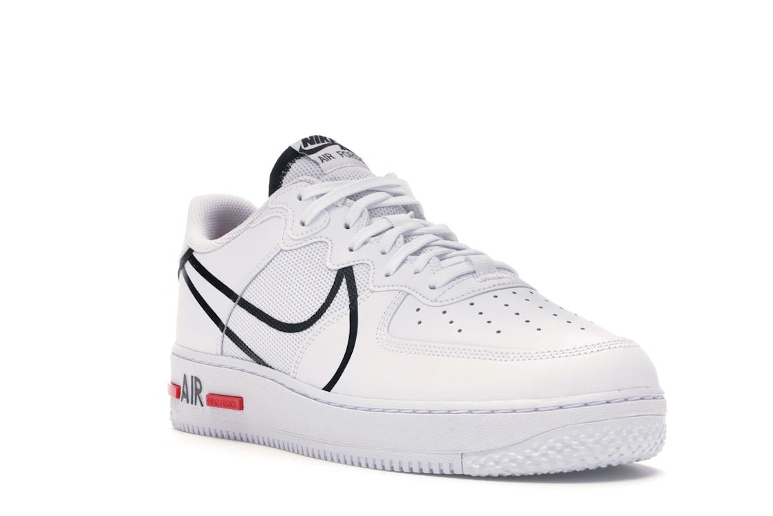Nike Air Force 1 React White Black Red - vue secondaire A