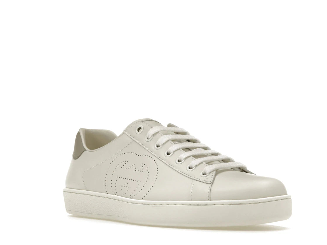 Gucci Ace Perforated Interlocking G White - vue secondaire A