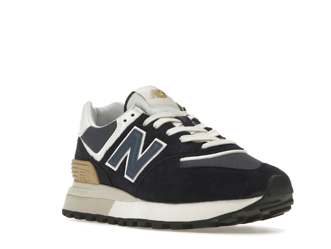 New Balance 574 Navy White Beige - vue secondaire A