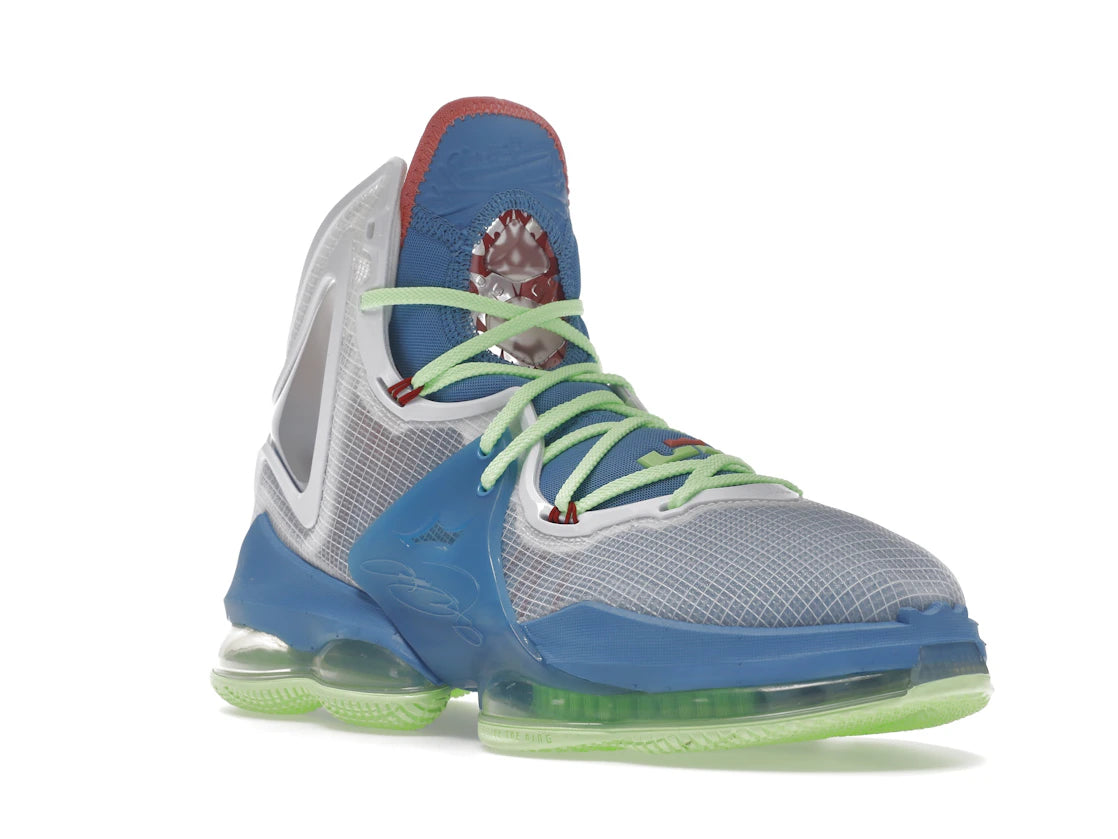 Nike LeBron 19 Dutch Blue Lime Glow - vue secondaire A