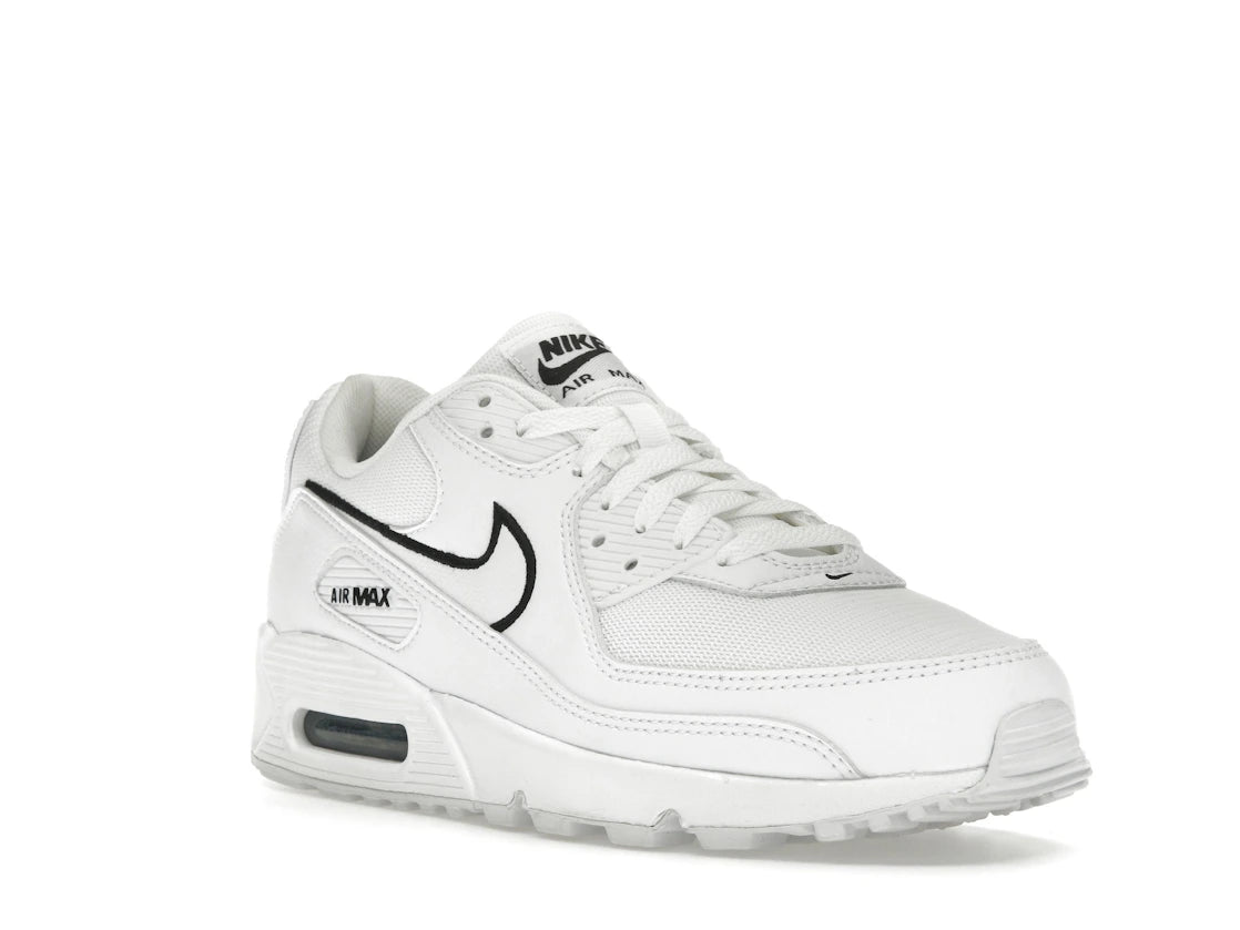 Nike Air Max 90 White Black Outlined Swoosh - vue secondaire A